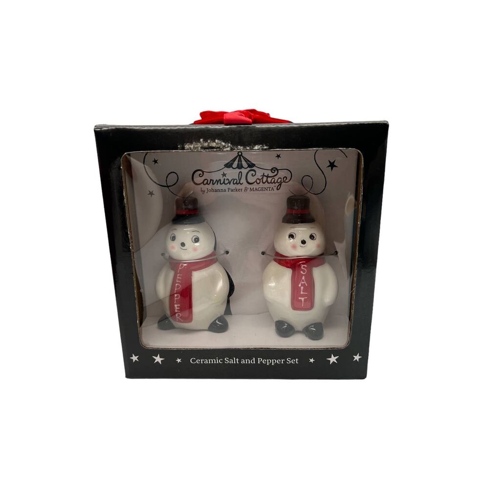 Johanna Parker Carnival Snowman Salt and Pepper Shakers